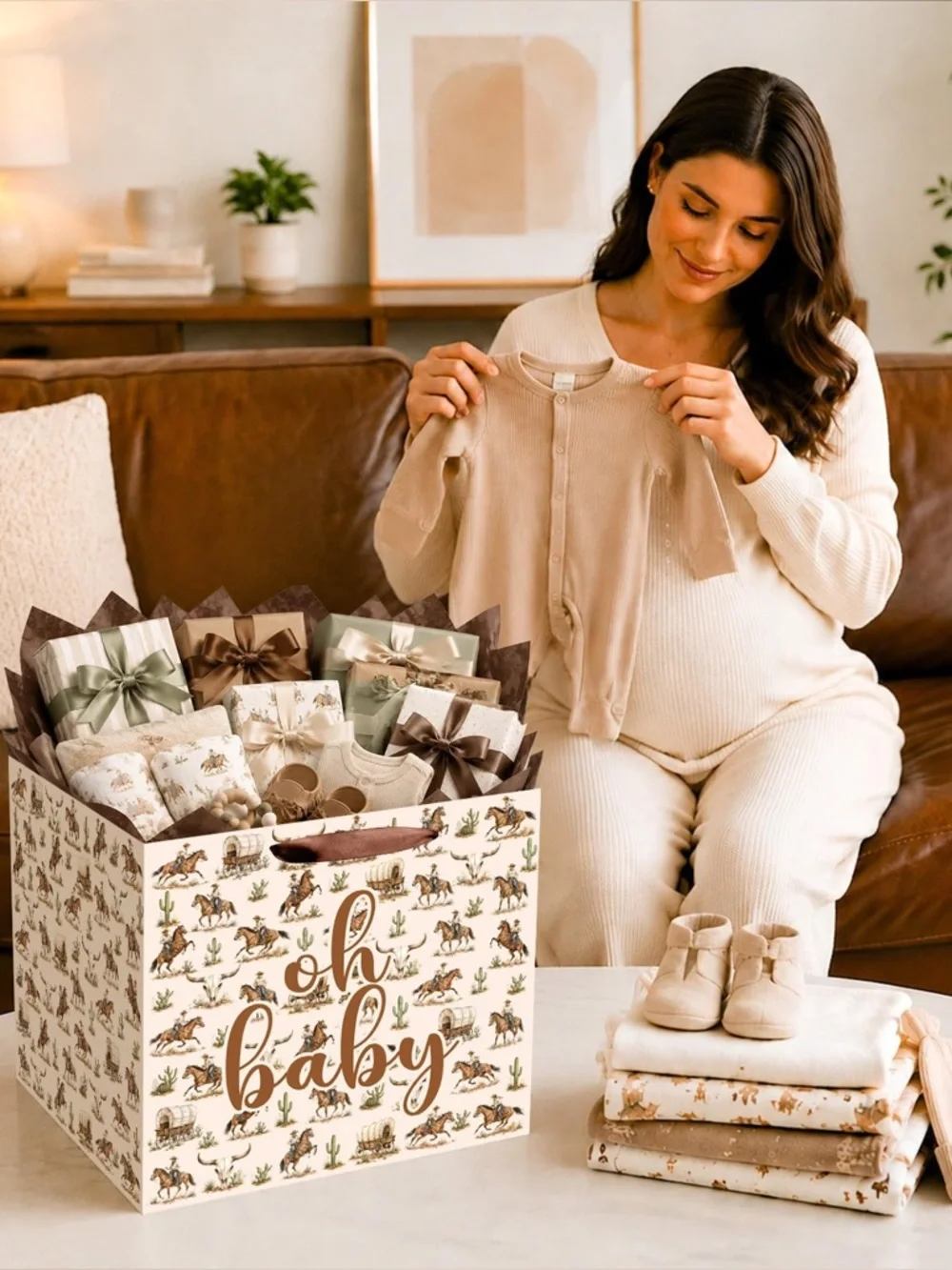 Oh Baby Western Brown Gift Bag for Kids